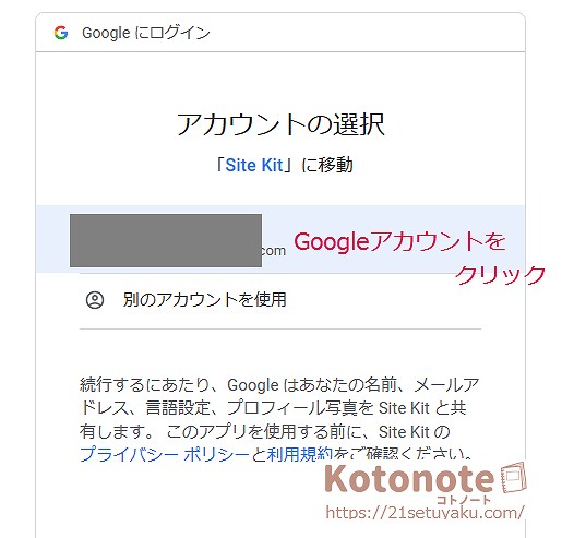 Site kit設定